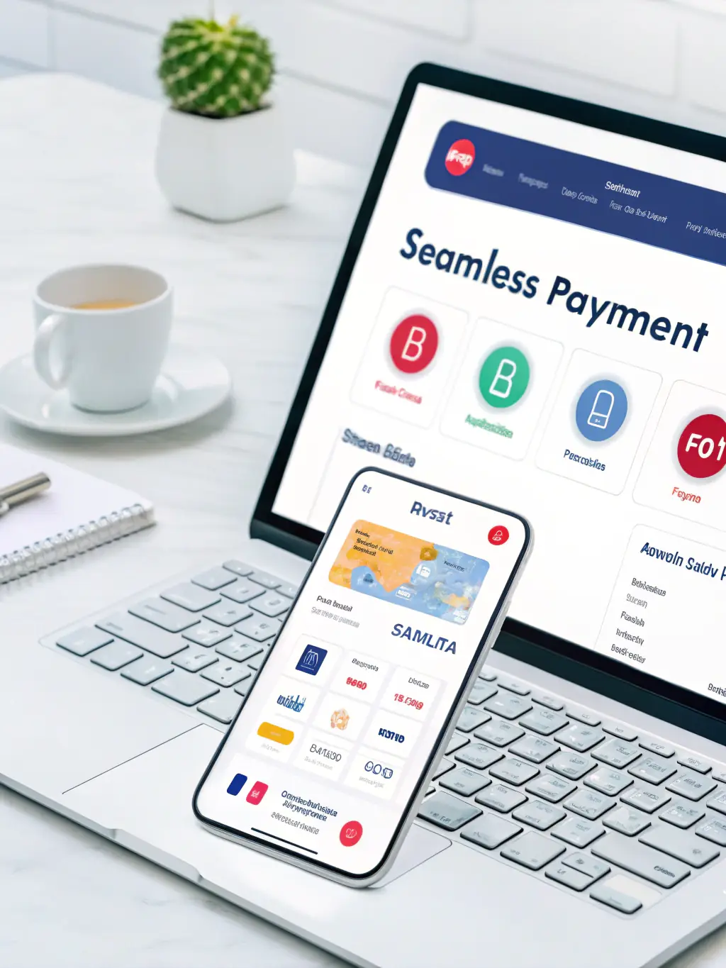 An image representing automated payment processing with various payment methods integrated into a single platform.